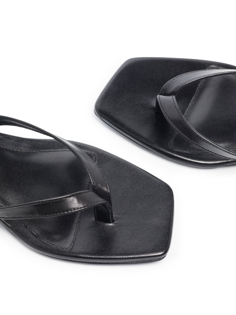 Toteme Pre Sandals Black Sheep Leather