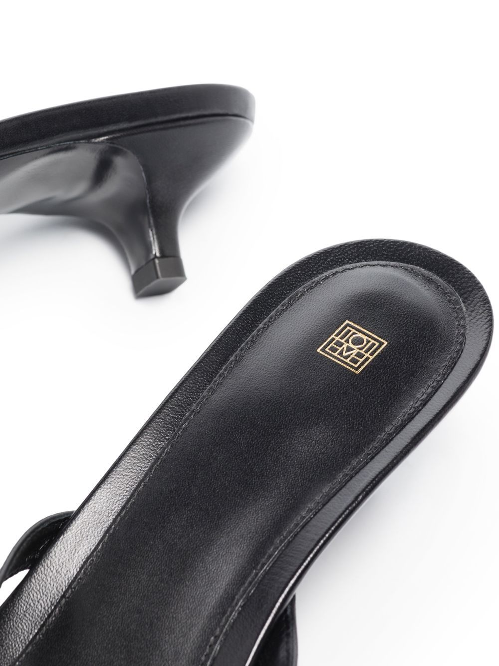 Toteme Pre Sandals Black Sheep Leather