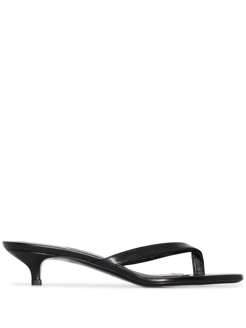 Toteme Pre Sandals Black Sheep Leather