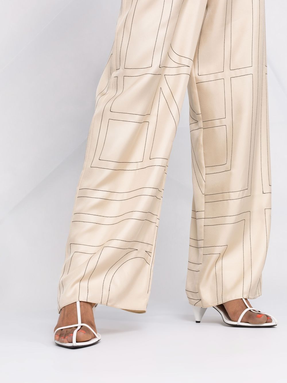 Toteme Pre Trousers Ivory Silk