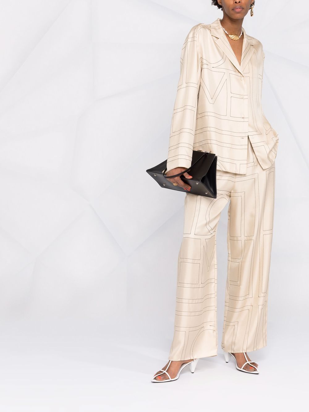 Toteme Pre Trousers Ivory Silk