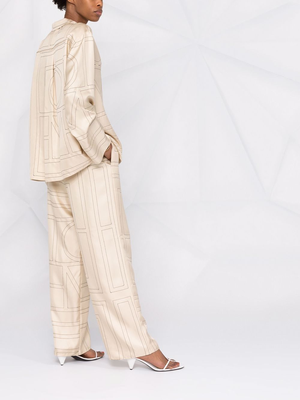 Toteme Pre Trousers Ivory Silk