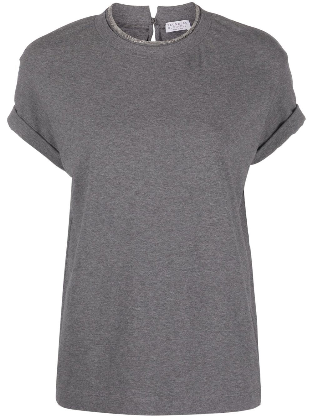 Brunello Cucinelli T-Shirts And Polos Grigio Scuro Cotton