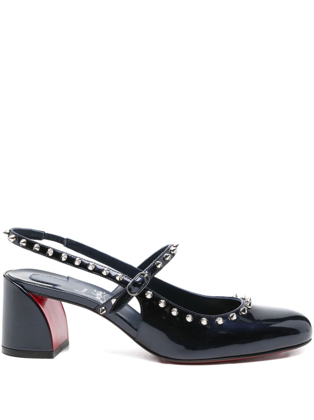 Christian Louboutin With Heel Blue Outer: Patent Leather