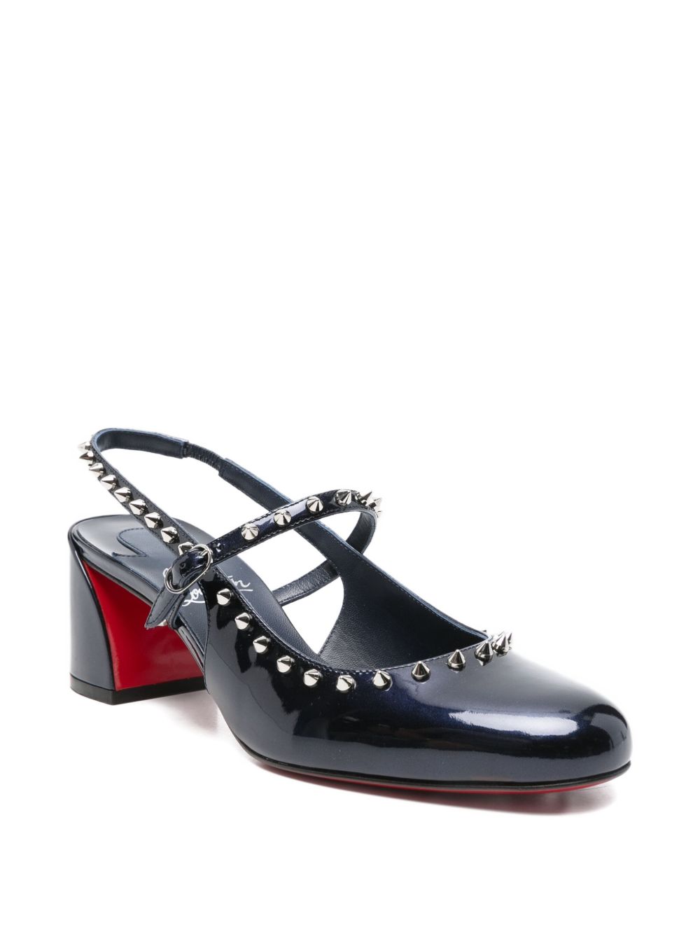 Christian Louboutin With Heel Blue Outer: Patent Leather