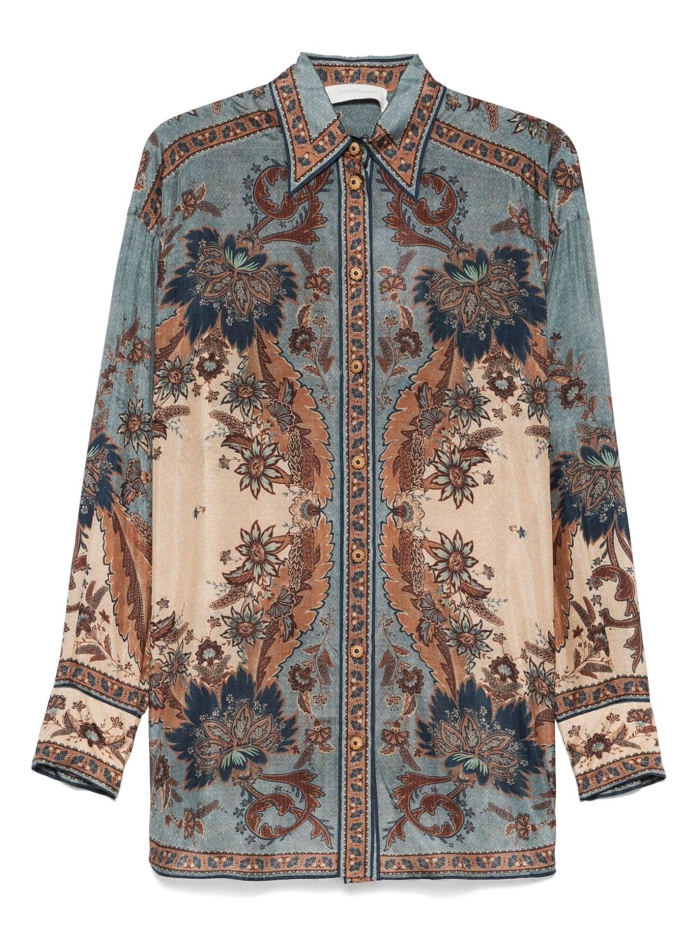 Zimmermann Shirts Blue Silk