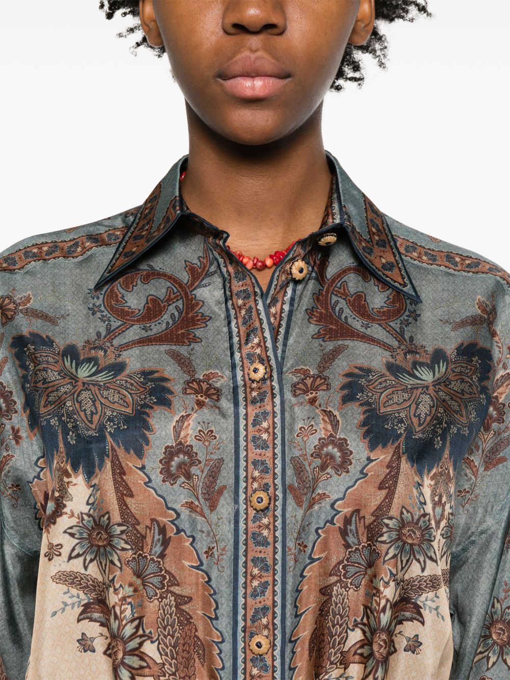 Zimmermann Shirts Blue Silk