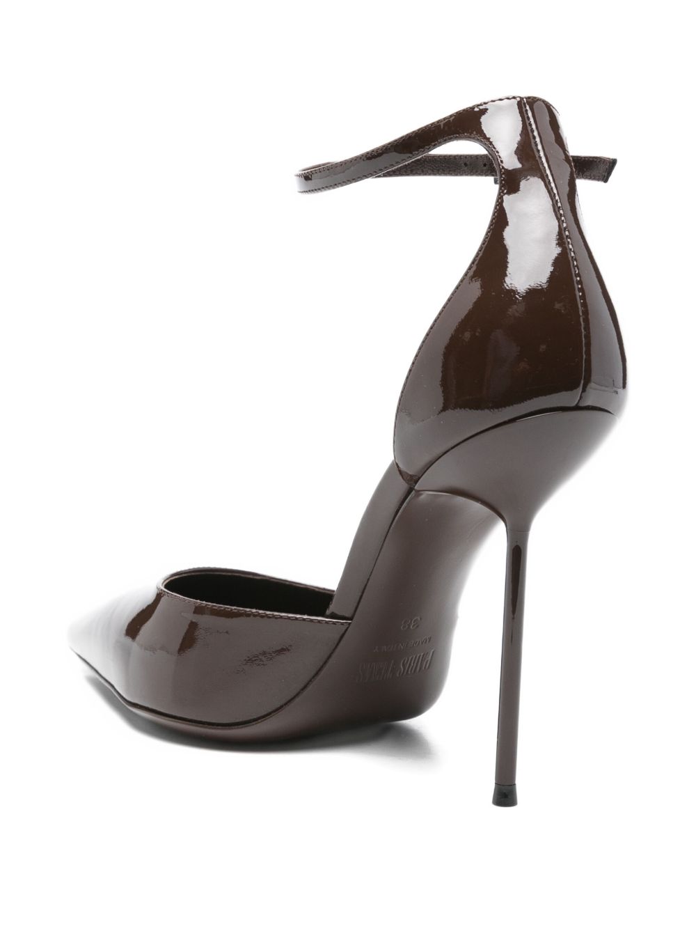 Paris Texas With Heel Marrone Scuro Outer: Patent Leather