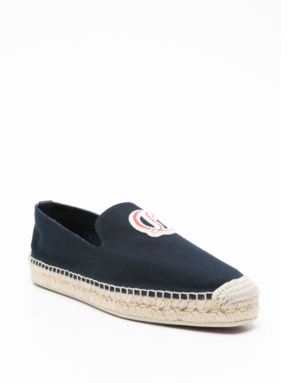 Christian Louboutin Flat Shoes Blue Outer: Fabric