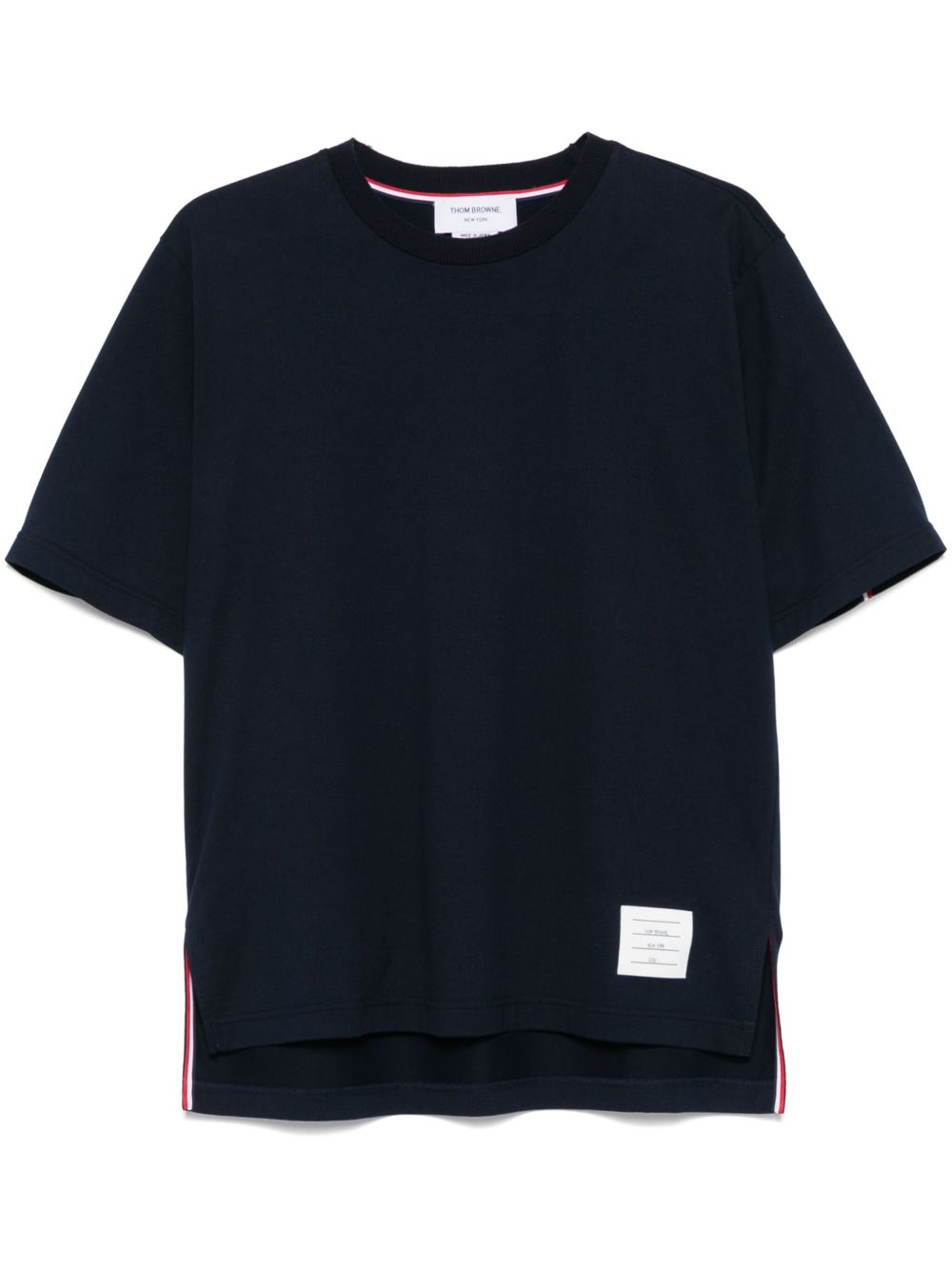 Thom Browne T-Shirts And Polos Blue Self: Cotton