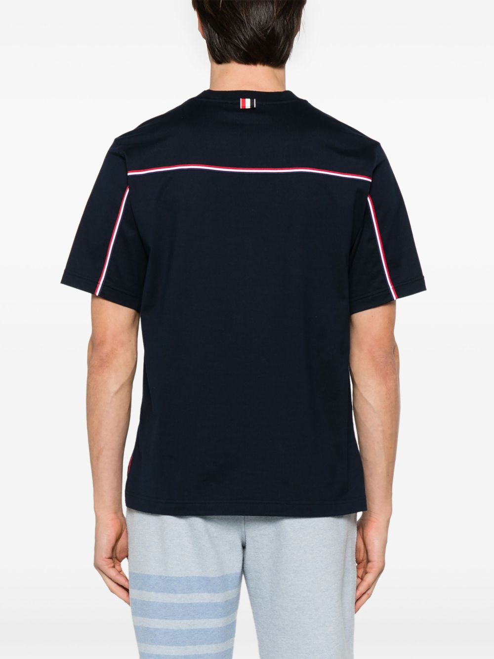 Thom Browne T-Shirts And Polos Blue Self: Cotton