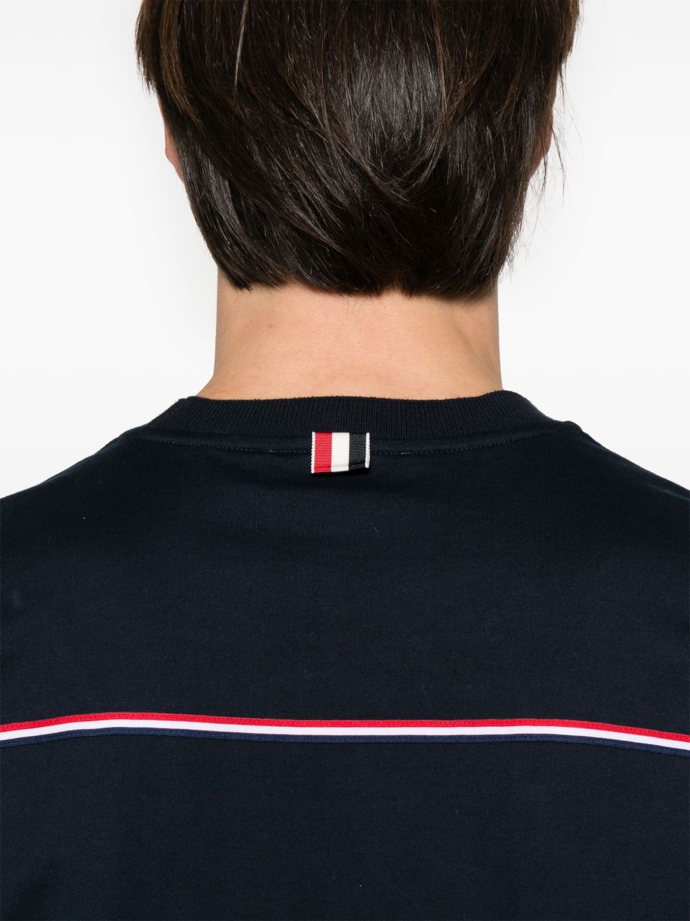 Thom Browne T-Shirts And Polos Blue Self: Cotton