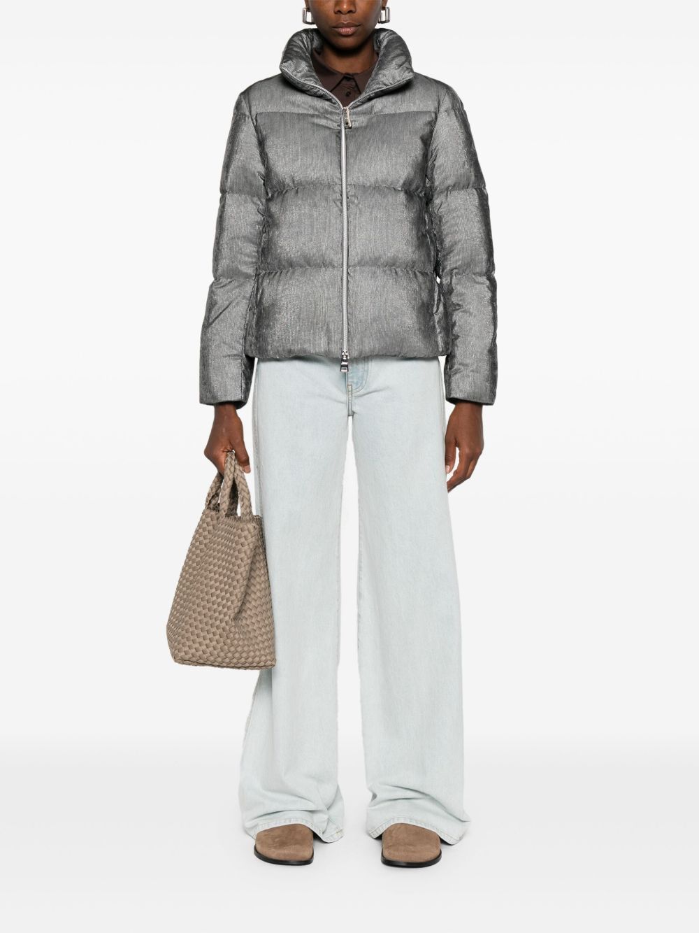 Herno Coats Light Grey Polyamide