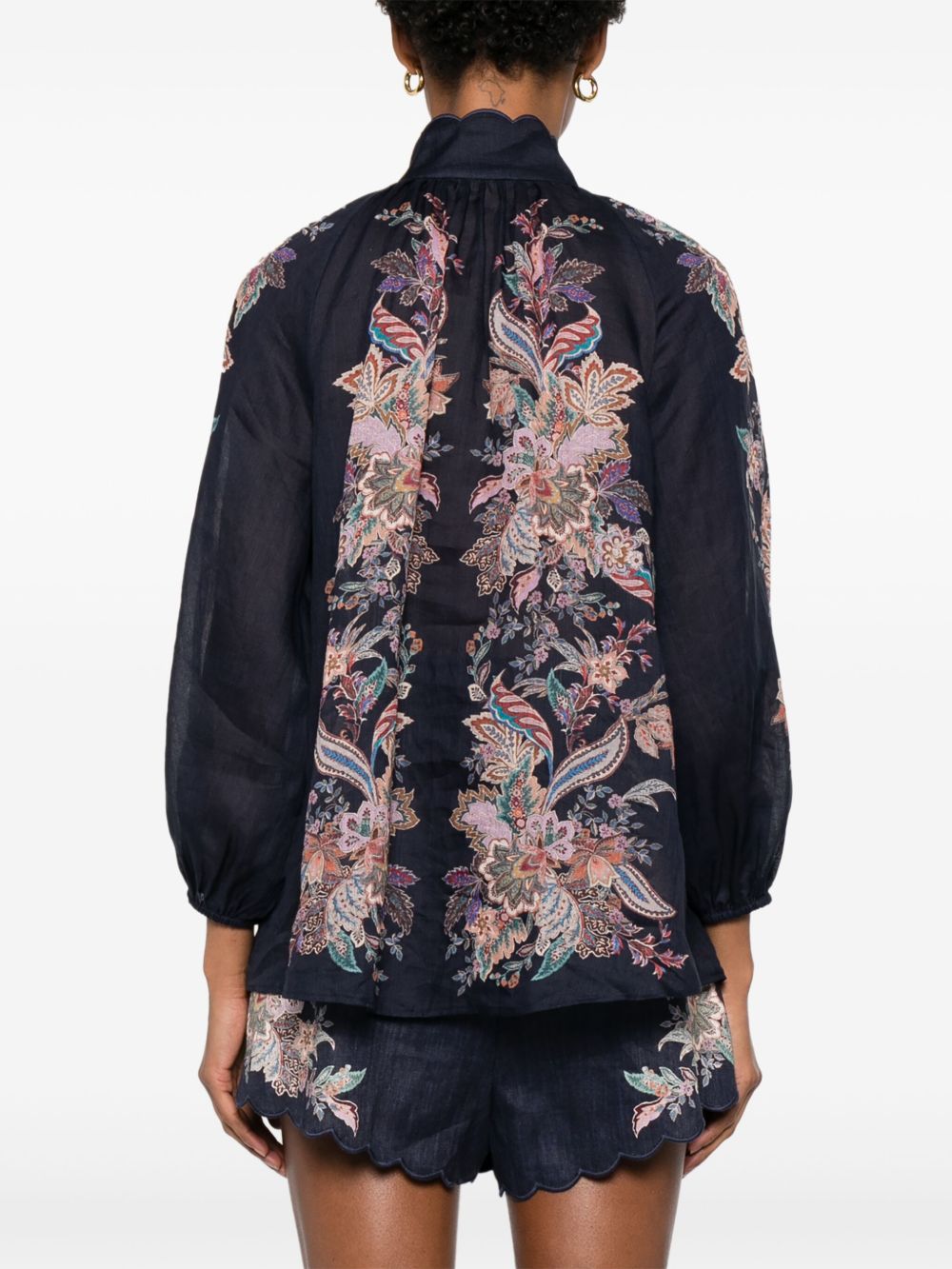 Zimmermann Shirts Blue Ramie