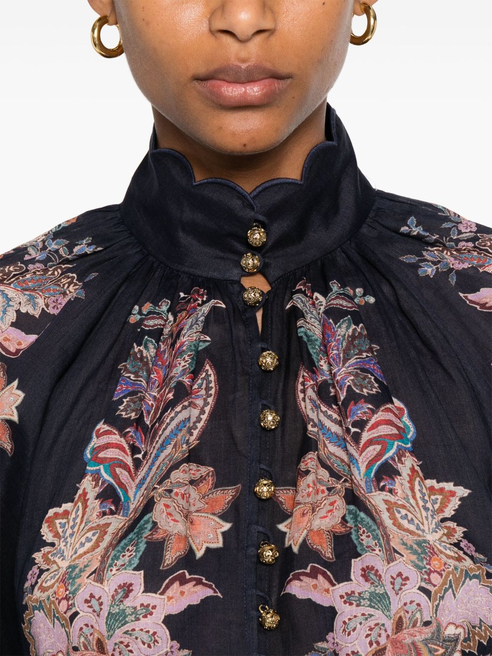 Zimmermann Shirts Blue Ramie