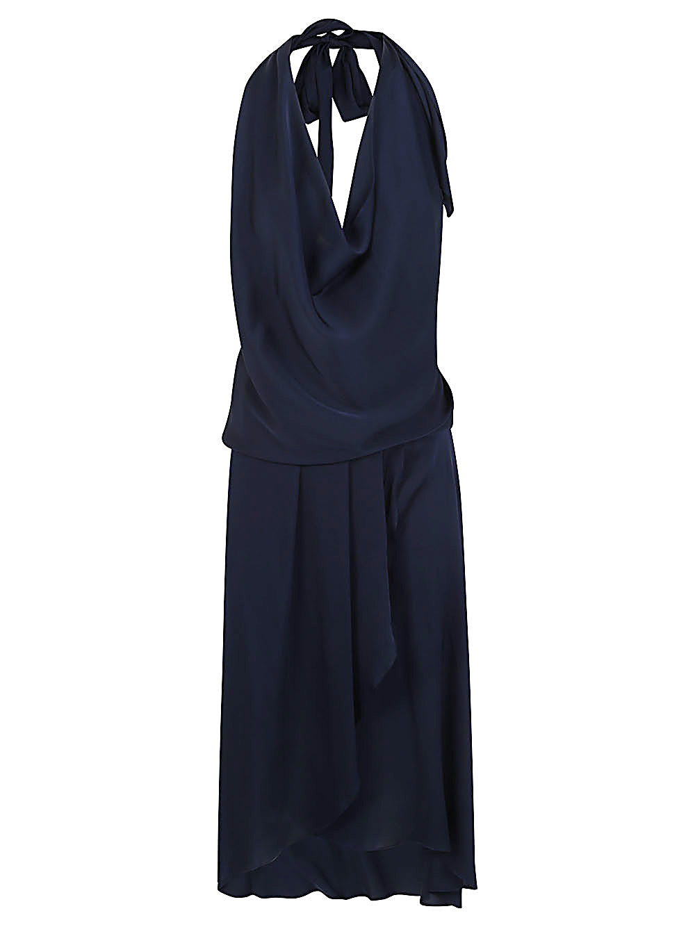SILK95FIVE Dresses Blue Silk Elastane