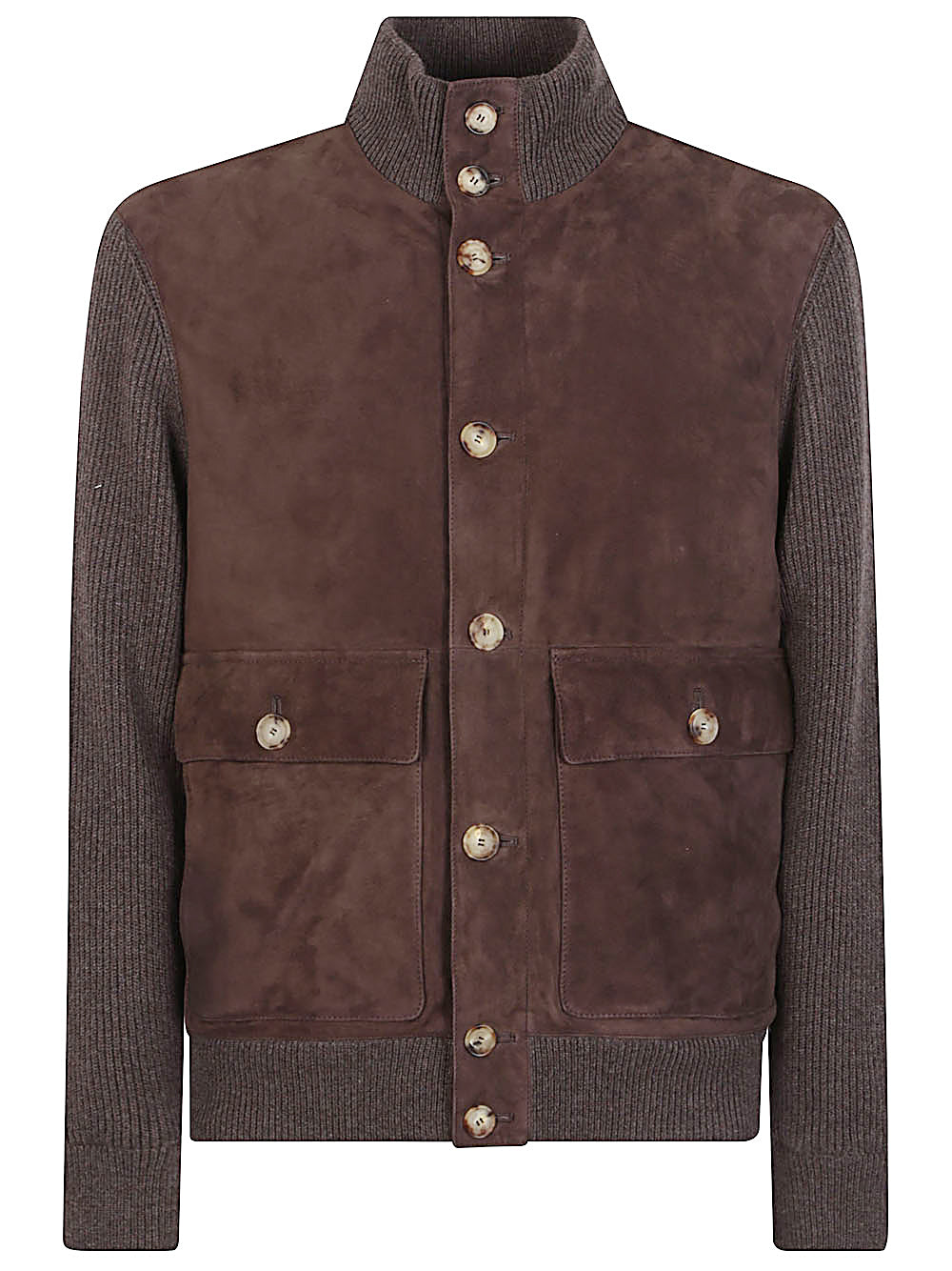 Brunello Cucinelli Coats Marrone Outer: Leather