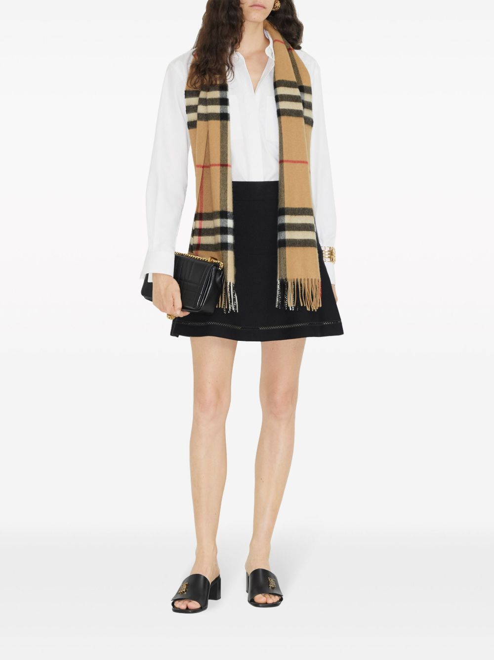 Burberry Scarfs Beige Cashmere