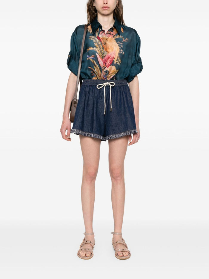 Zimmermann Shirts Blue Silk