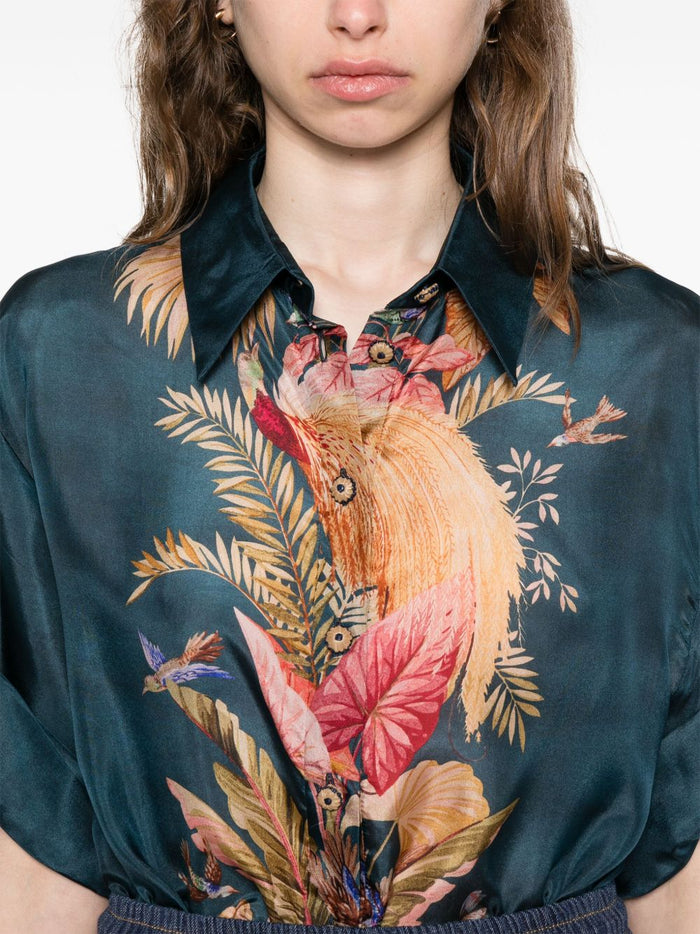 Zimmermann Shirts Blue Silk