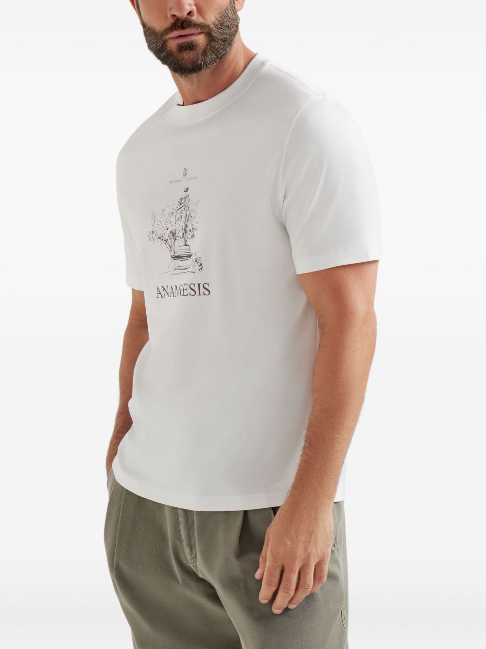 Brunello Cucinelli T-Shirts And Polos Bianco Cotton