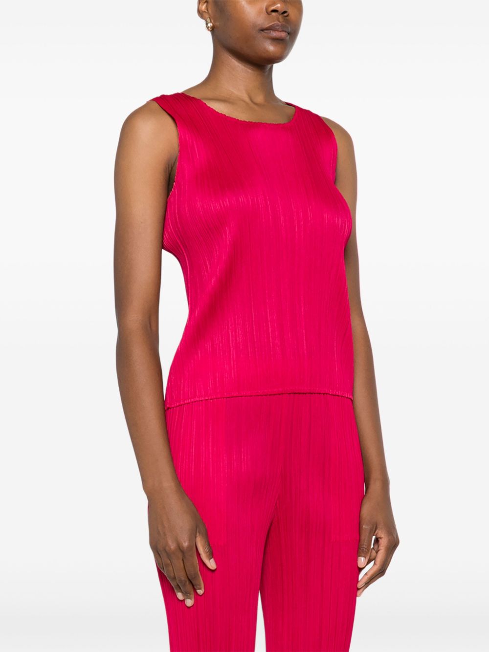 Pleats Please Top Red Polyester