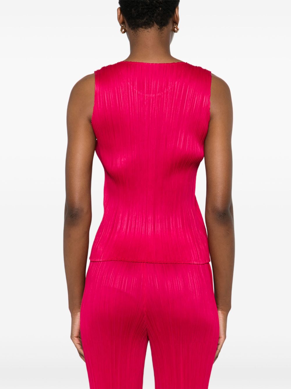 Pleats Please Top Red Polyester