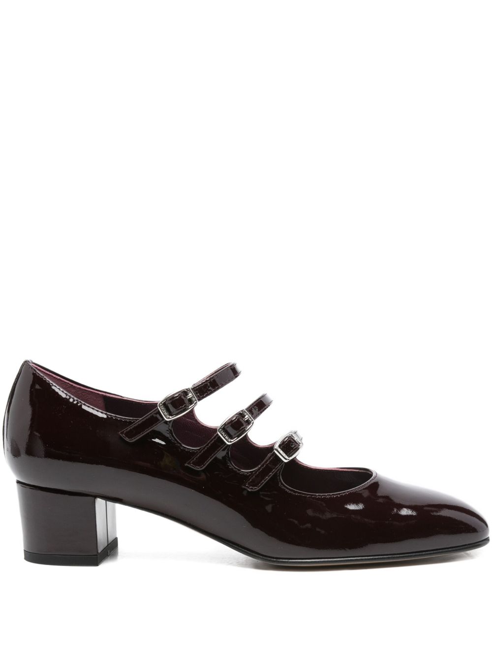 Carel Paris With Heel Brown Outer: Patent Calf Leather