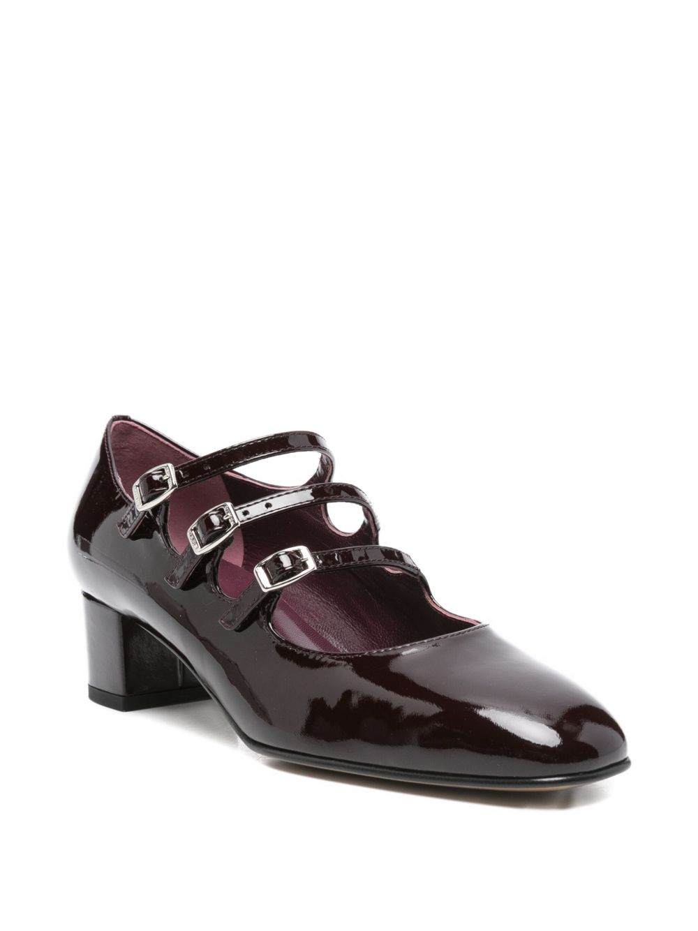 Carel Paris With Heel Brown Outer: Patent Calf Leather