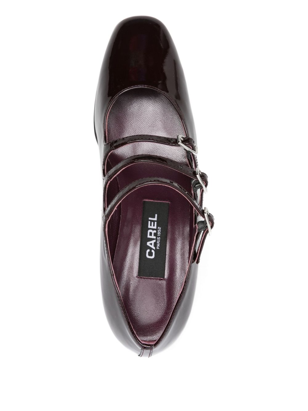 Carel Paris With Heel Brown Outer: Patent Calf Leather