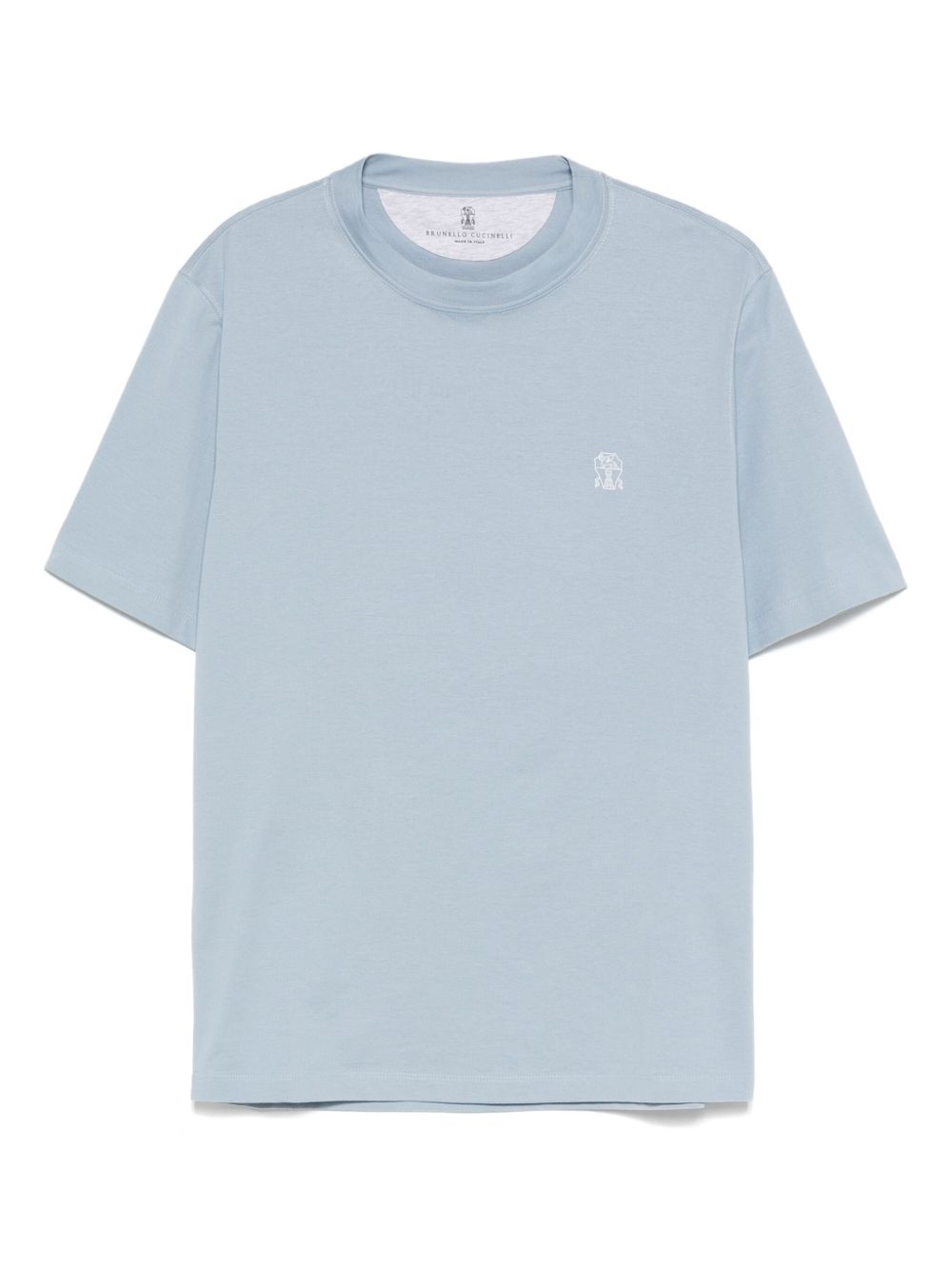 Brunello Cucinelli T-Shirts And Polos Azzurro Cotton