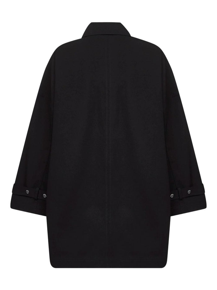 TOTEME PRE Coats Black Cotton Organic