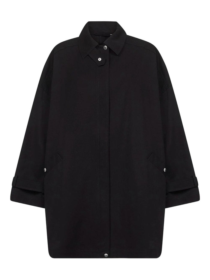 TOTEME PRE Coats Black Cotton Organic