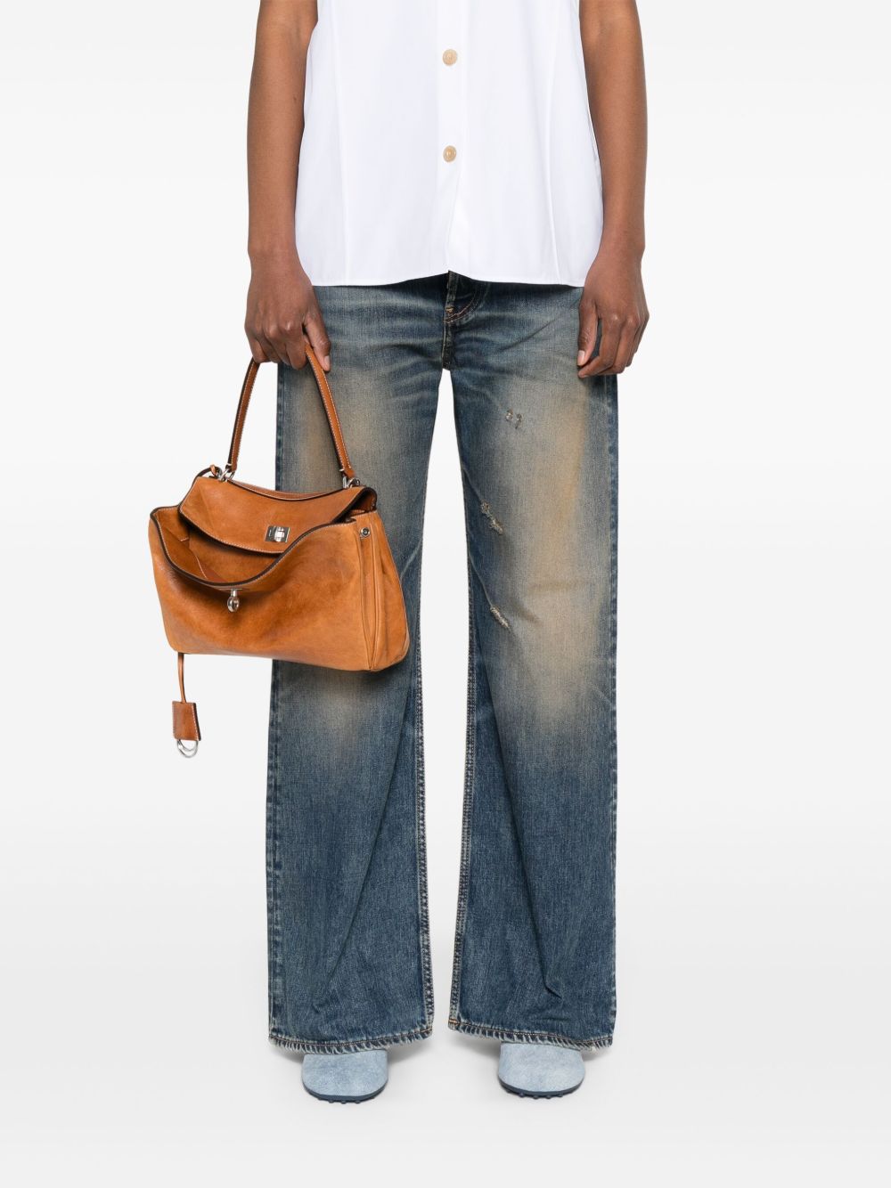 Balenciaga Bags Leather Brown Suede