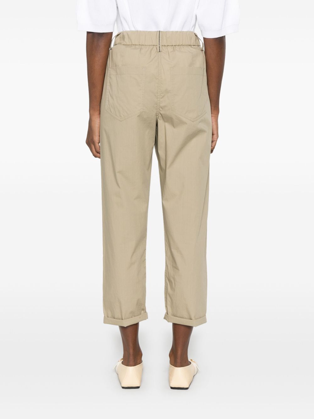 Brunello Cucinelli Trousers Kaki Cotton