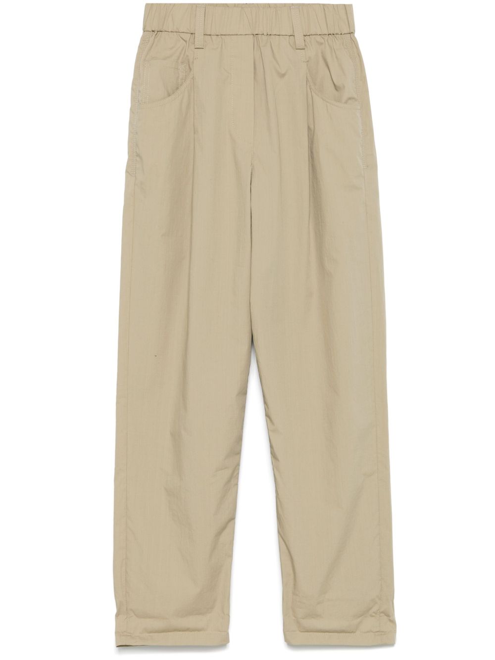 Brunello Cucinelli Trousers Kaki Cotton