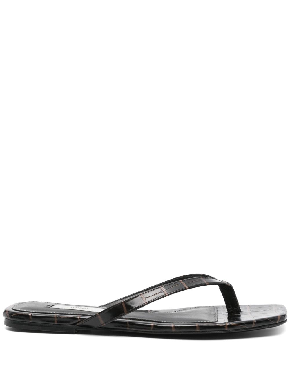Toteme Pre Sandals Brown Cow Leather