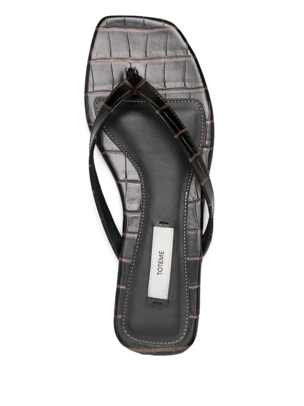Toteme Pre Sandals Brown Cow Leather
