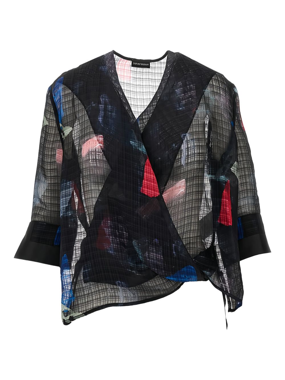 Emporio Armani Top Nero Silk Viscose