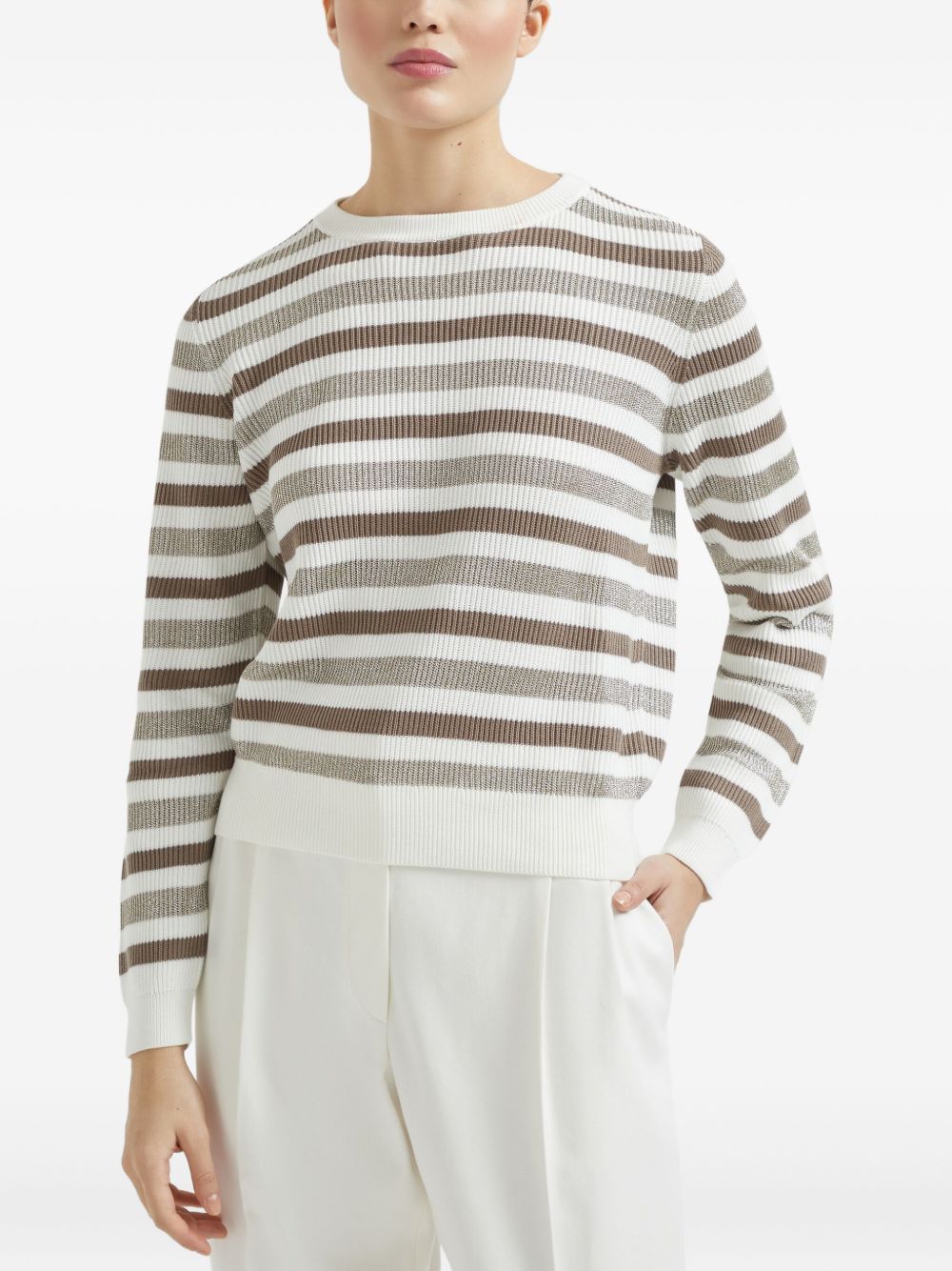 Brunello Cucinelli Sweaters Beige Cotton