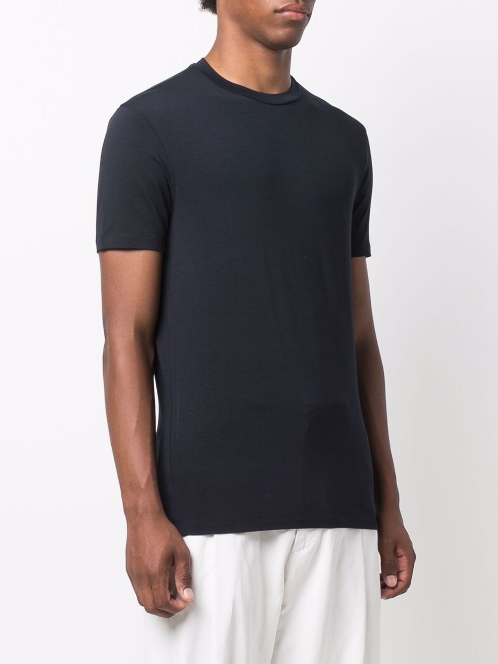 Emporio Armani T-Shirts And Polos Blu Viscose Elastane