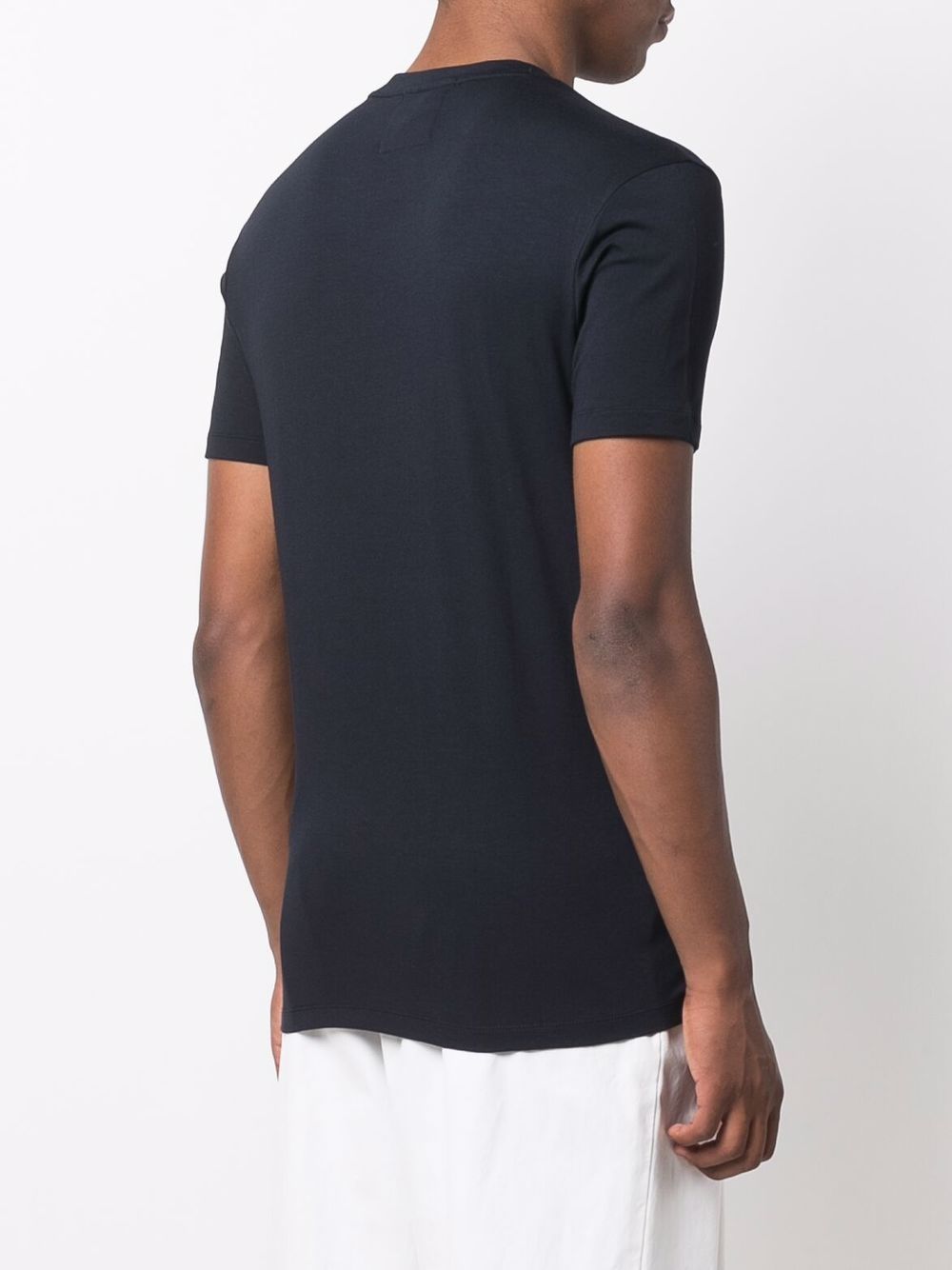Emporio Armani T-Shirts And Polos Blu Viscose Elastane
