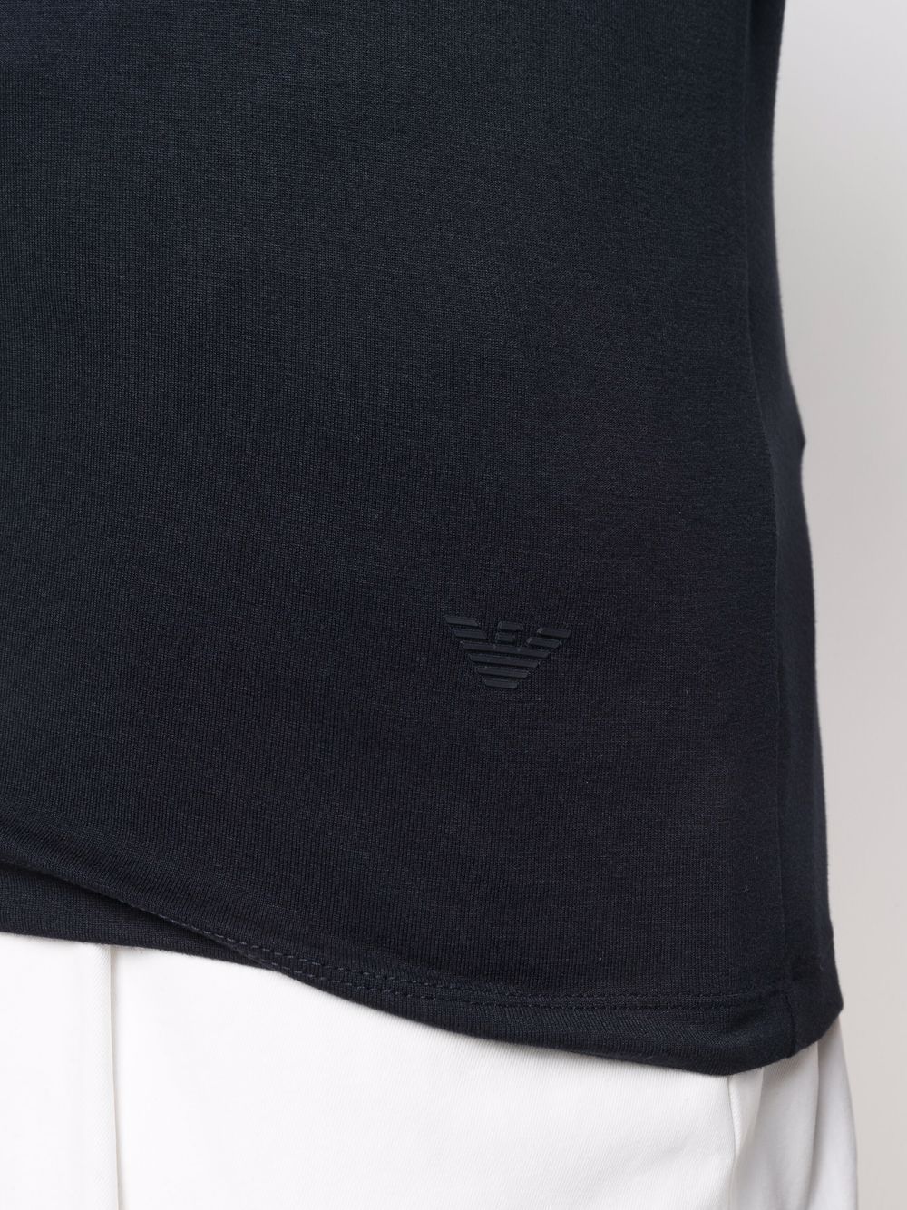 Emporio Armani T-Shirts And Polos Blu Viscose Elastane