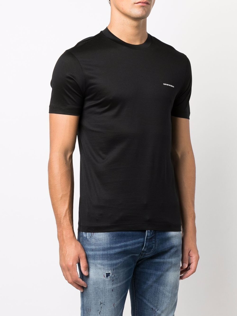 Emporio Armani T-shirts and Polos Black Lyocell