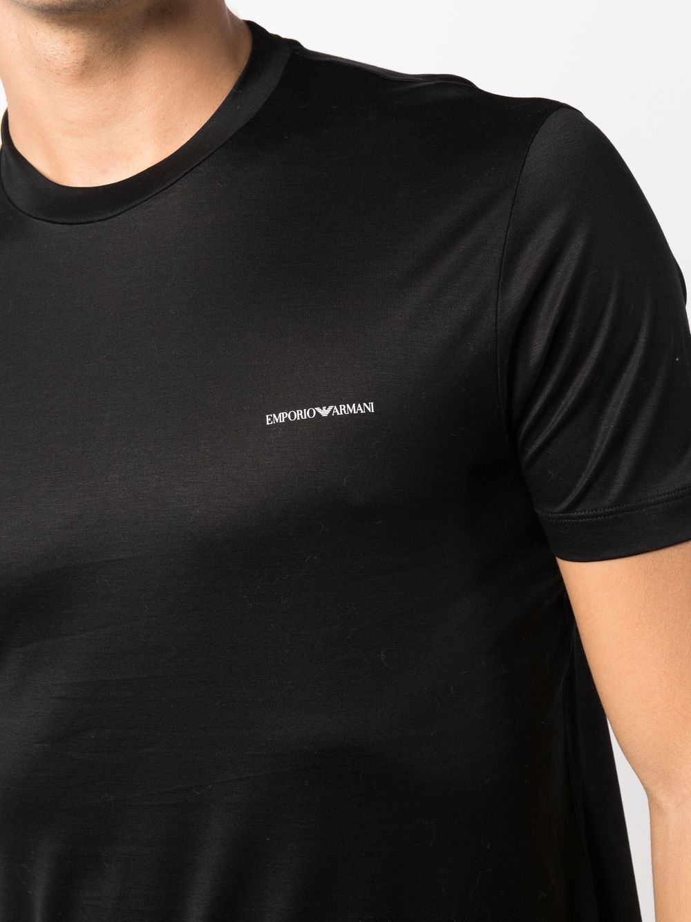 Emporio Armani T-shirts and Polos Black Lyocell