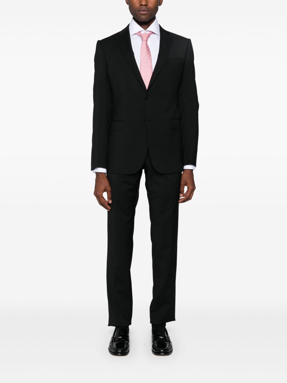 Emporio Armani Suit Nero Virgin Wool