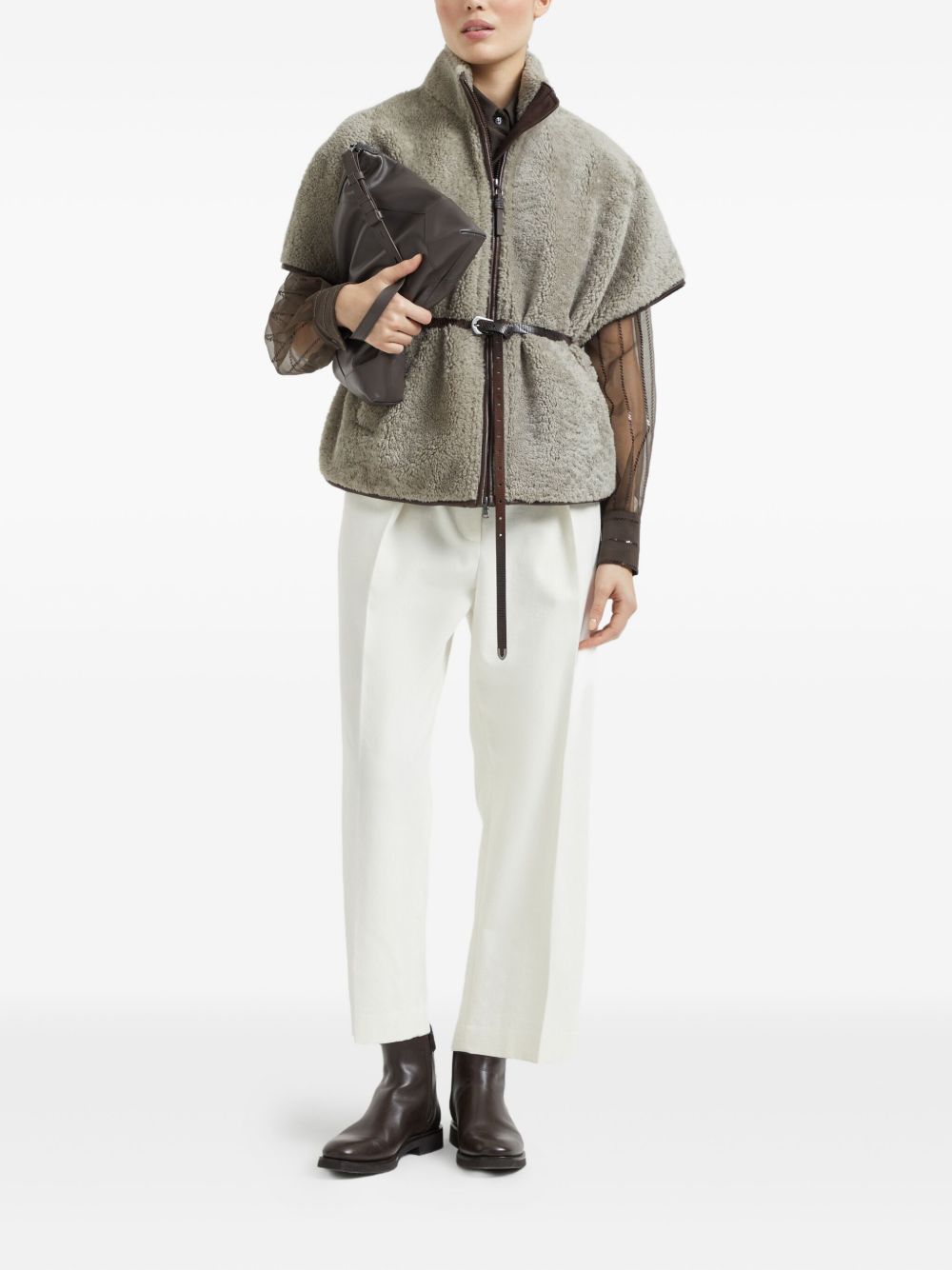 Brunello Cucinelli Jackets Marrone Leather