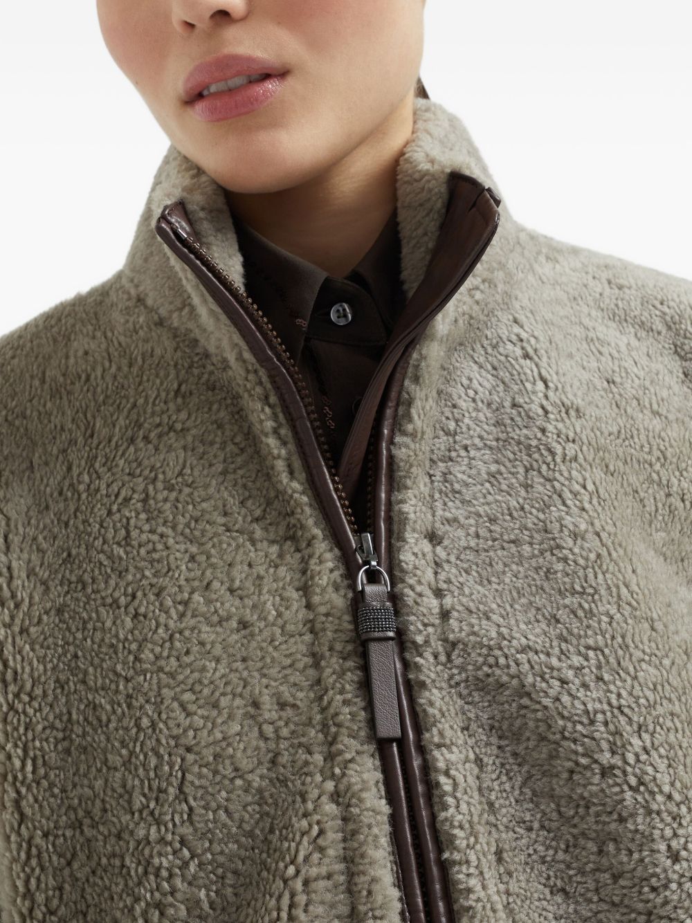 Brunello Cucinelli Jackets Marrone Leather