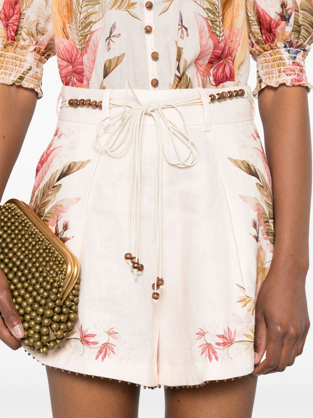 Zimmermann Shorts Beige Linen