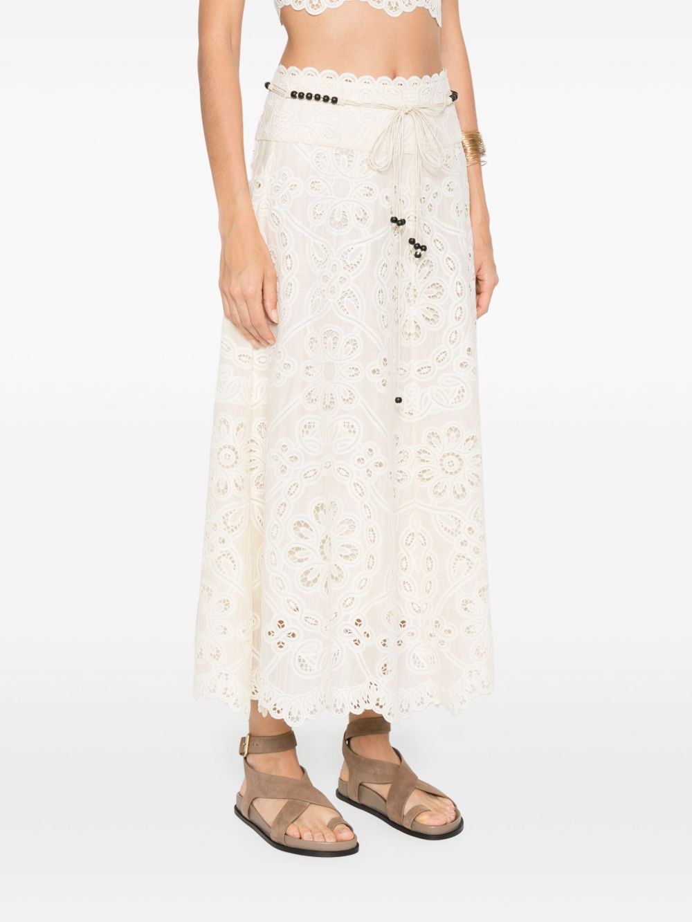 Zimmermann Skirts Ivory Polyester